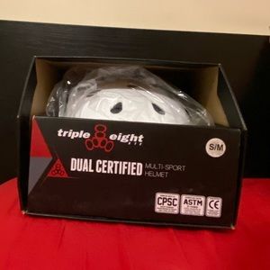 Never worn multi sport white helmet